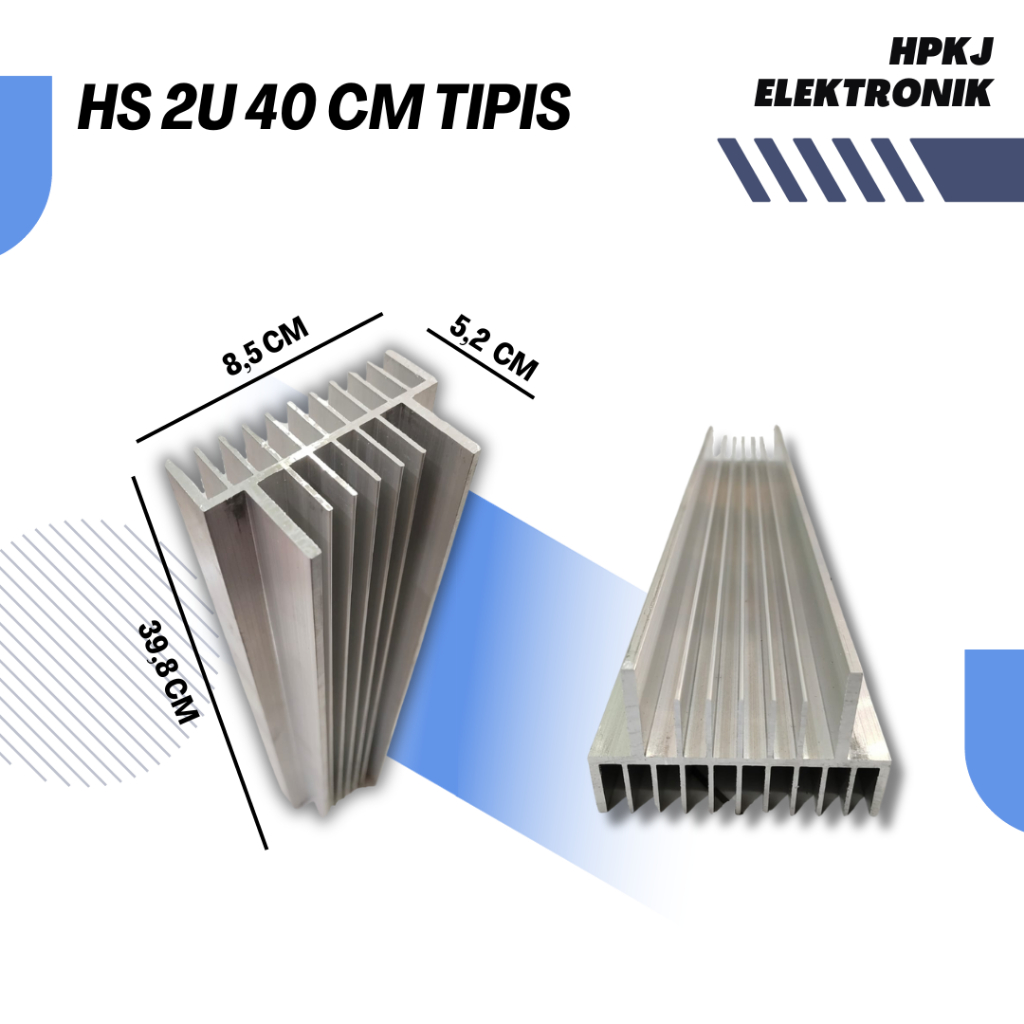 PENDINGIN HEATSINK 2U 40CM TIPIS pendingin hs built up 2 u 40 cm 18 sirip