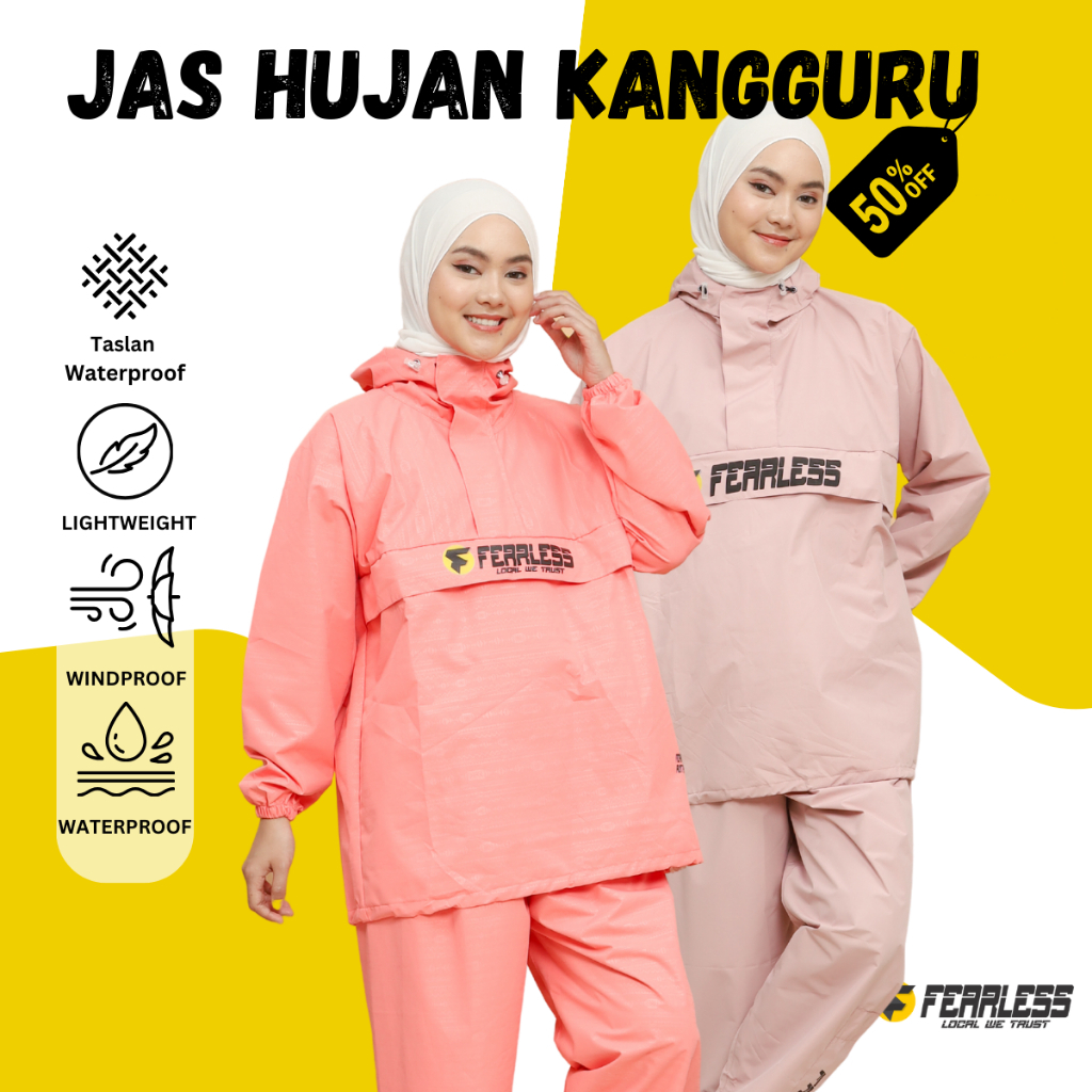 JAS HUJAN, RAINCOAT Pria Wanita Terbaik By FEARLESS Anti Rembes