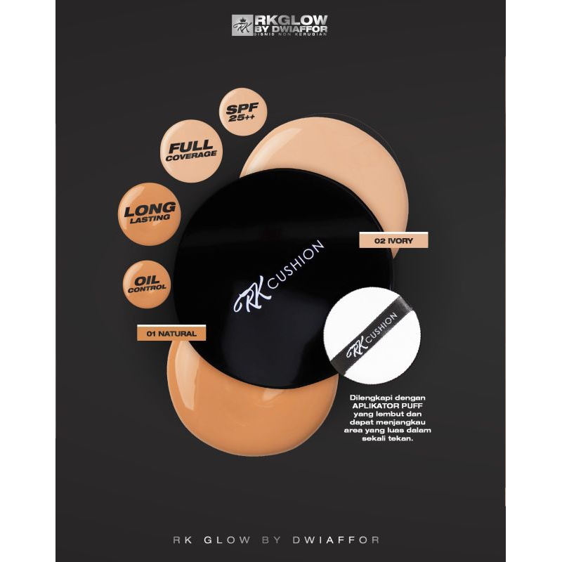 RK cushion premium Glowing Sepanjang Hari(15gr)||agen resmi affor neo jaya rk glow Kosmetik Viral By