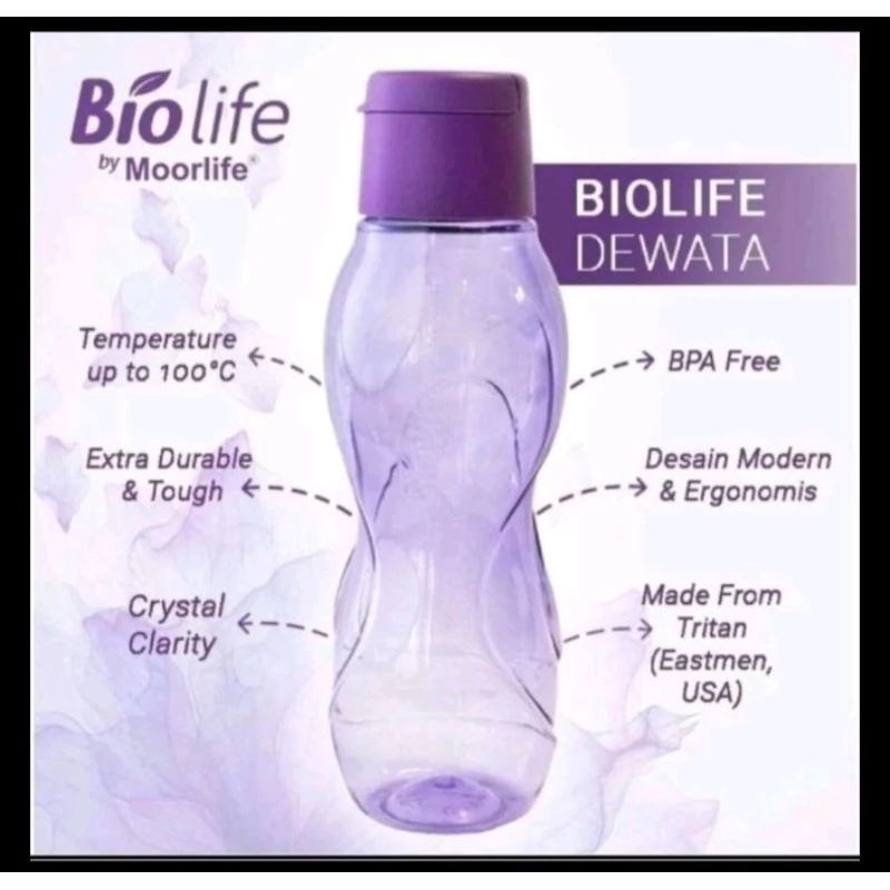 Moorlife - Biolife Botol minum 750ml dan 500 ml