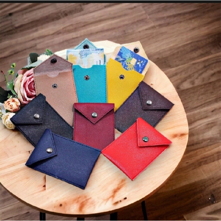 dompet kartu kancing segitiga/dompet uang dan kartu