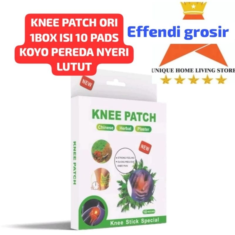 1BOX ISI 10 KNEE PATCH KINOKI GOLD KOYO PLASTER LUTUT HERBAL PEREDA NYERI LUTUT SENDI PEGAL LINU KAK