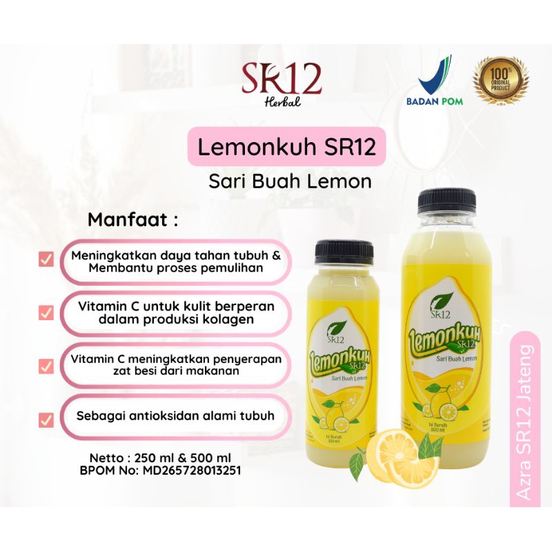 

Lemonkuh SR12 / Sari Buah Lemon / Jus Lemon / Minuman Vitamin C