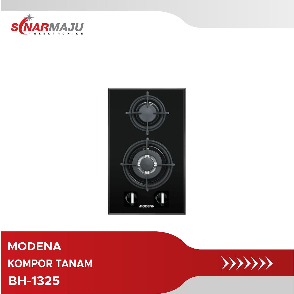 Gas Hob 2 Tungku MODENA Kompor Tanam BH-1325 / BH 1325
