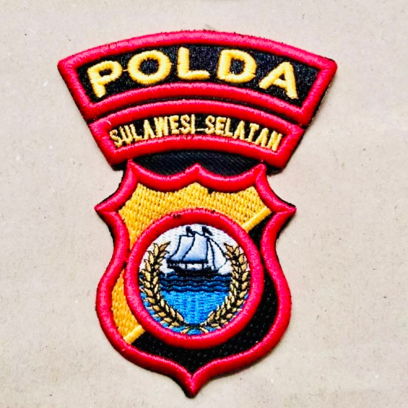 LOGO POLDA / LOGO POLDA SULAWESI SELATAN / FULL BORDIR TIMBUL