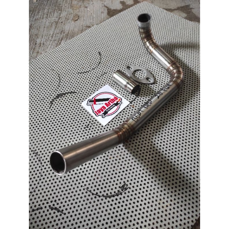 Leheran 28 Rata BEAT Scoopy Genio 2020 stainless | pipa leheran 28 Rata Beat Scoopy New 2020