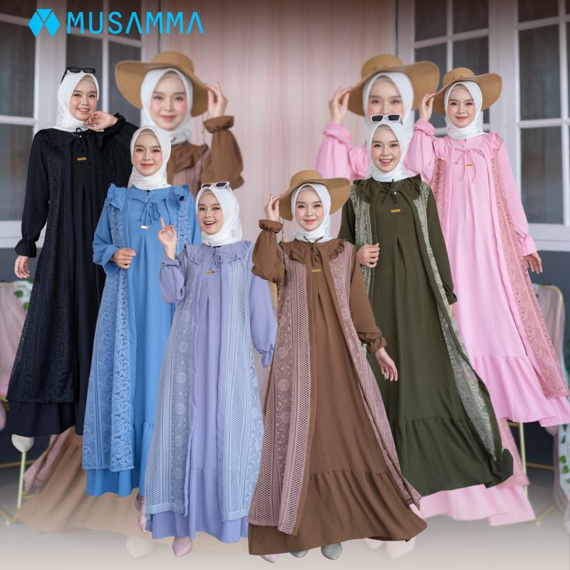 MAYRA DRESS Crincle Premium Mix Brukat Malika