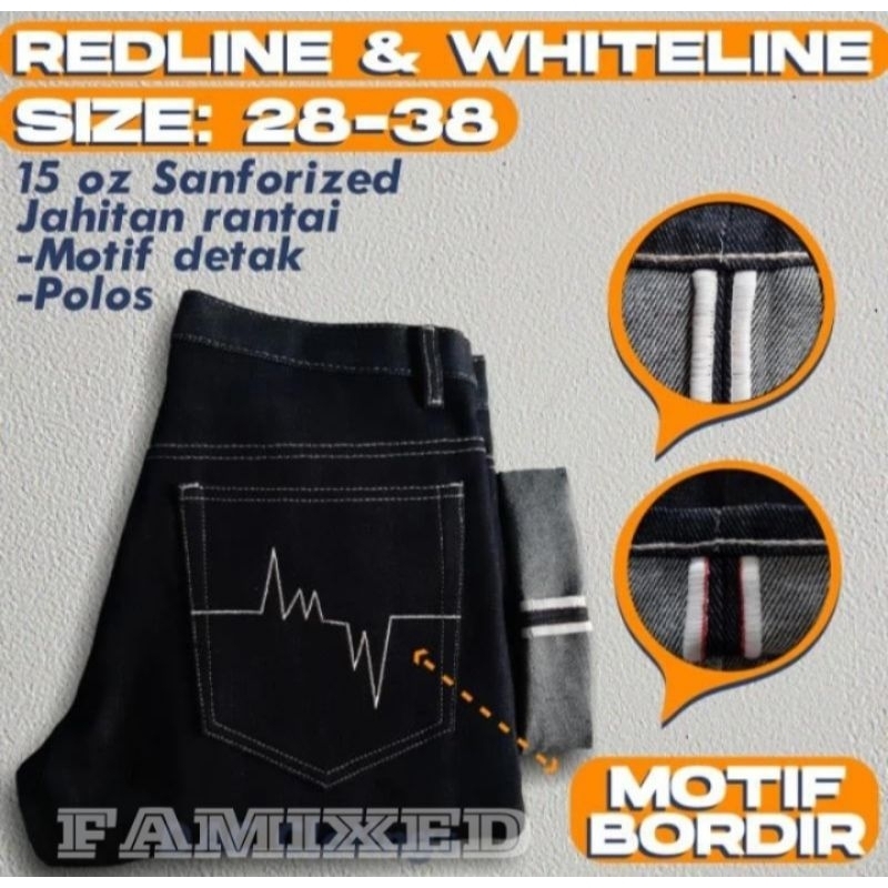 DENIM SELVEDGE RED & WHITE (LINE) polos&art