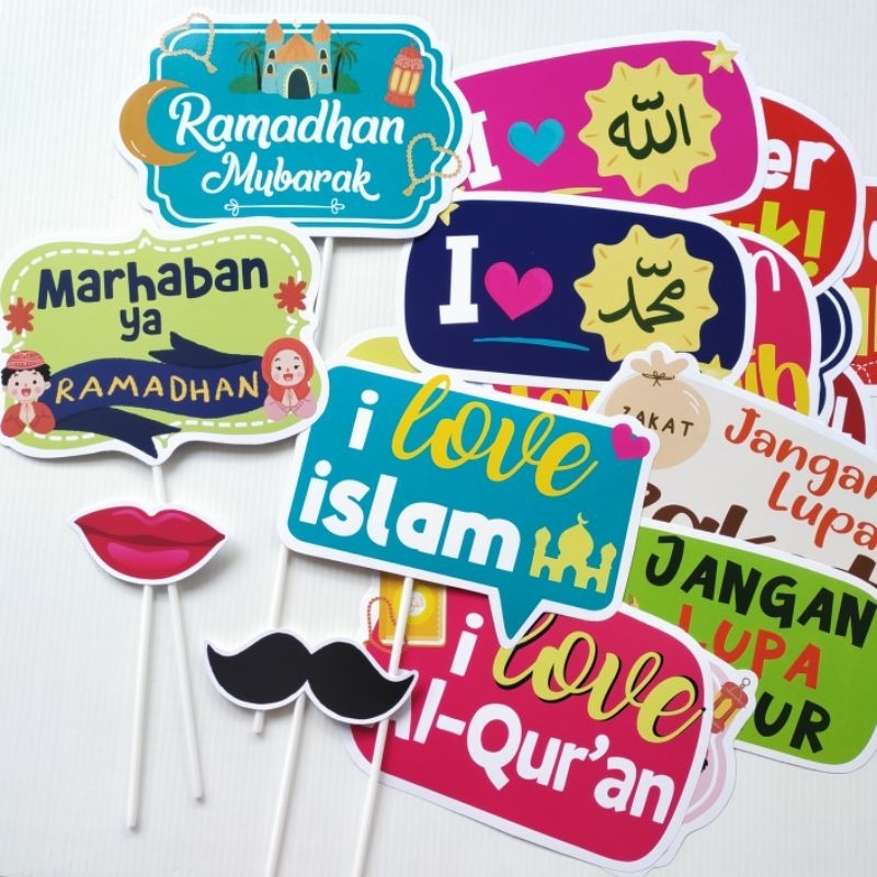 KUMPULAN PROPS RAMADHAN LEBARAN IDUL FITRI READY STOCK ONLY PROPS PHOTOBOOTH PAWAI ANAK SEKOLAH