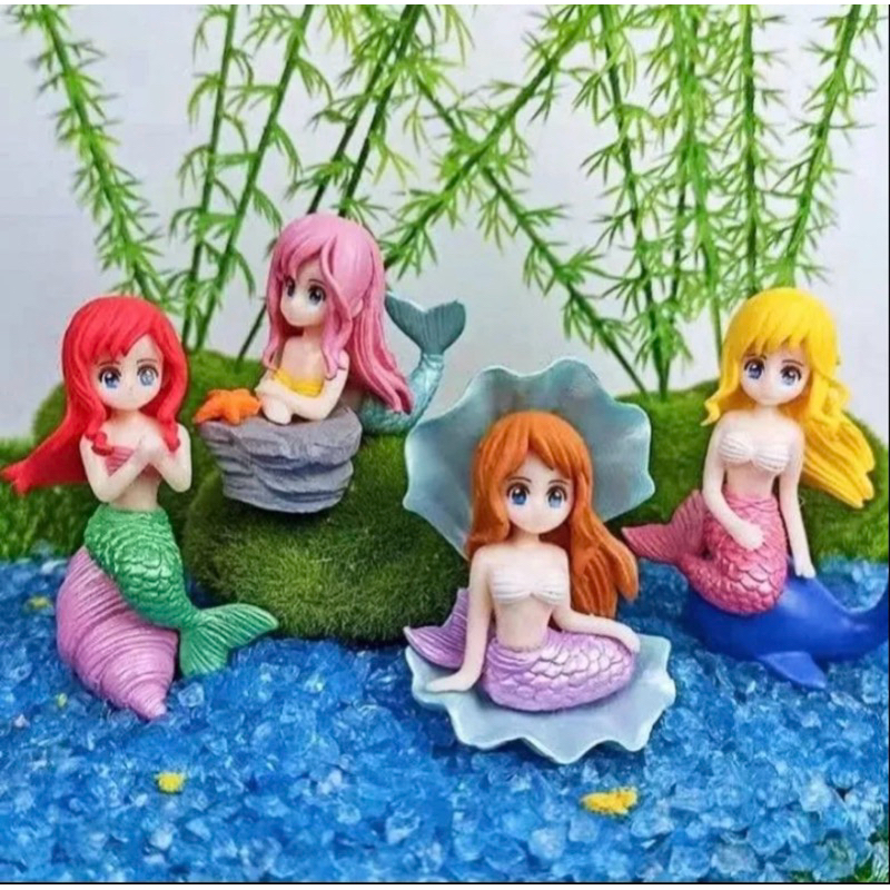 TOPPER KUE MERMAID/ HIASAN KUE MERMAID/ ARIEL / PUTRI DUYUNG