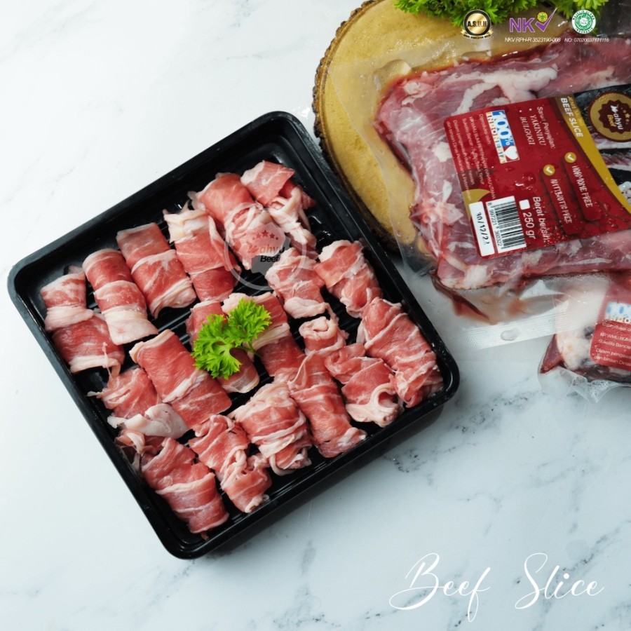 

RB Beef Slice Grass Fed Organic Non Fat/Daging Sapi Organik Wahyu Beef