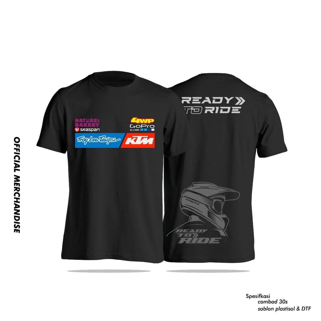 Kaos TLD/ R-DTF TRO Hitam/ Kaos Troyleedesign/ Kaos KTM/ Kaos KTM Racing/ Kaos Moto GP/ Kaos Grasstr