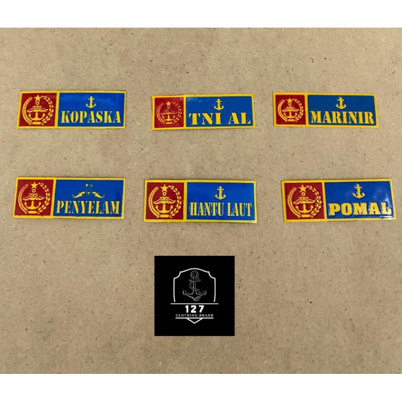 

Stiker kecil untuk plat nomber TNI TNI AL MARINIR