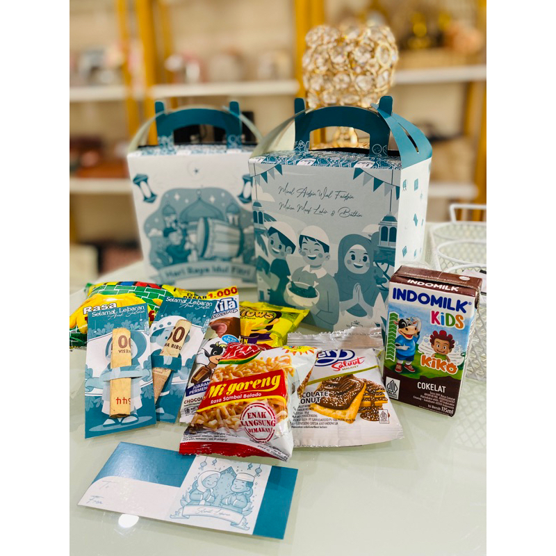 gabble box lebaran / parcel lebaran anak isi 25 pc