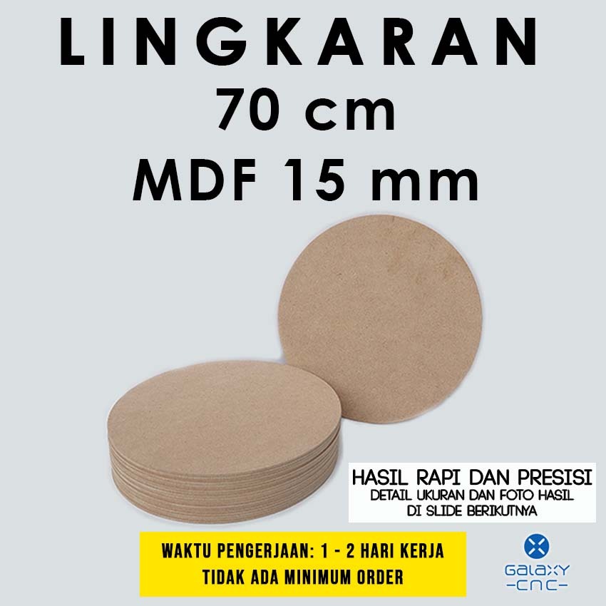 Lingkaran 70 cm - MDF 15 mm - MDF board / papan MDF kayu