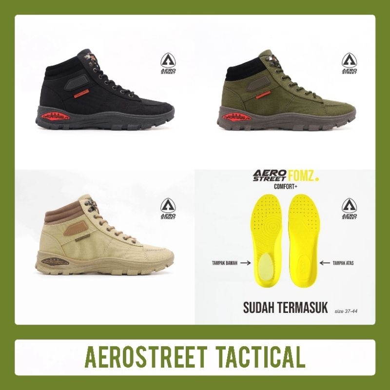 Aerostreet Tactical Series - Aerostreet Tactical Krem | Aerostreet Tactical Hitam | Aerostreet Tacti