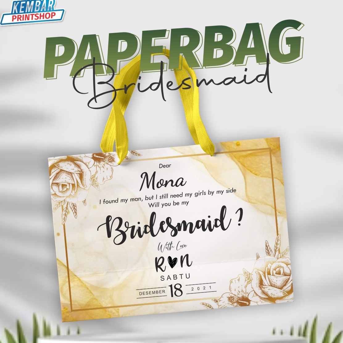 

From Our Travels to Yours Souvenirs with Soul PAPERBAG BRIDESMAID PAPERBAG WEDDING PAPERBAG KADO
