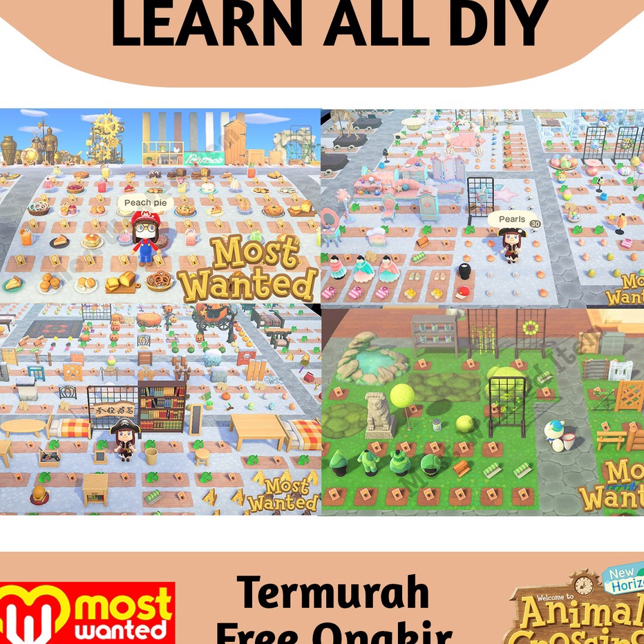 Belanja Ces Hidup Lebih Baik All DIY Recipe Animal Crossing New Horizon ACNH NMT Bells Furniture Mat