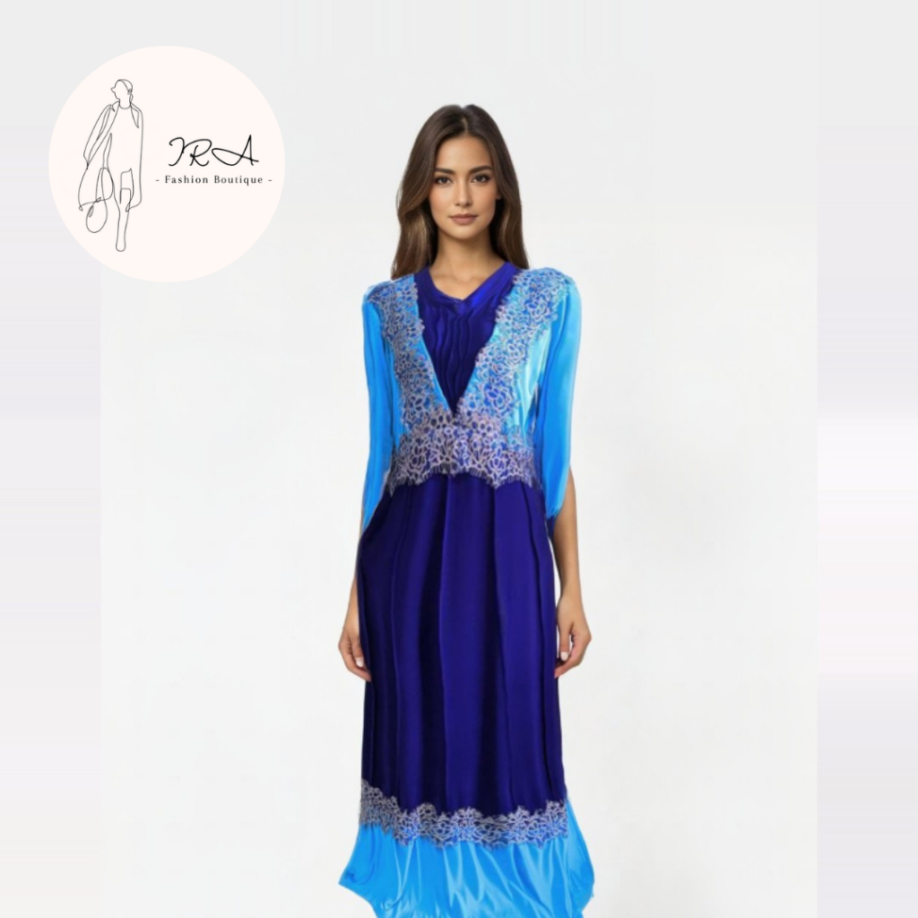 One Set Gamis muslim FREE  kerudung - gamis modern terkini 2024 - Ira Boutique