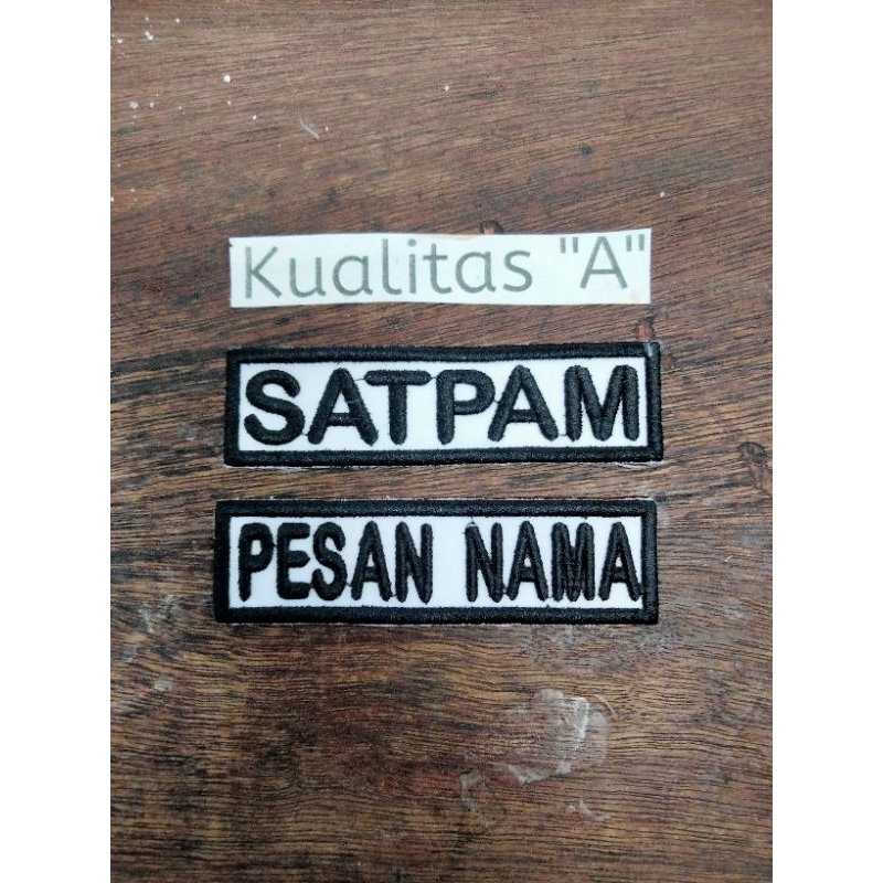 request nama dan bet satpam bordir timbul