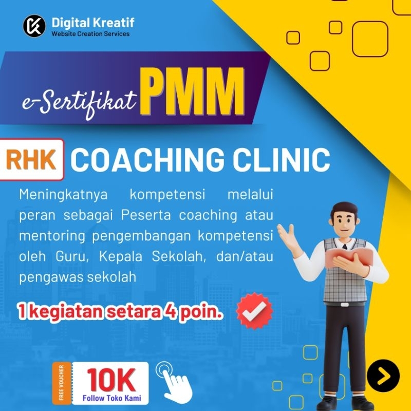 E-Sertifikat Peserta COACHING CLINIC /Mentoring PMM (RHK 4POIN)