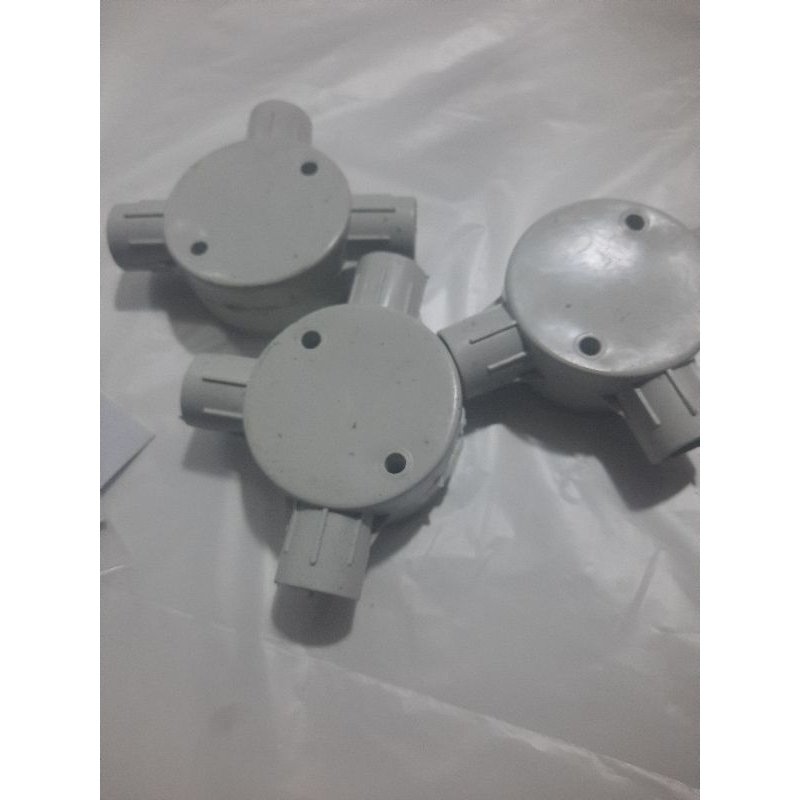 dus kresdus listrik putih 20mm / sambungan pipa kabel listrik/T Dus 3 cabang