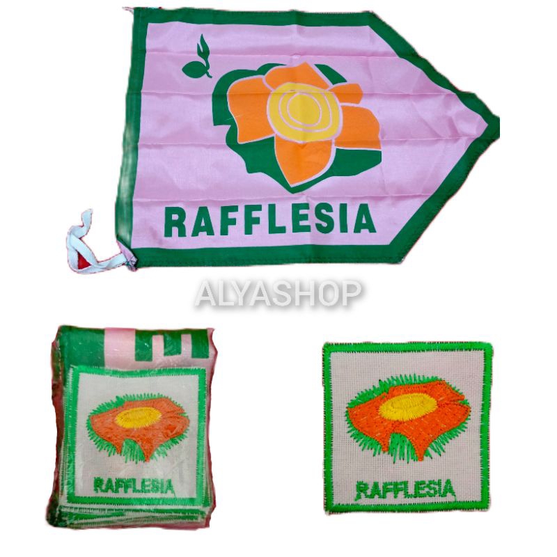BET REGU RAFFLESIA | Bet Tanda Regu Bunga | Tanda Regu Bordir Gambar Bunga | Badge Pramuka