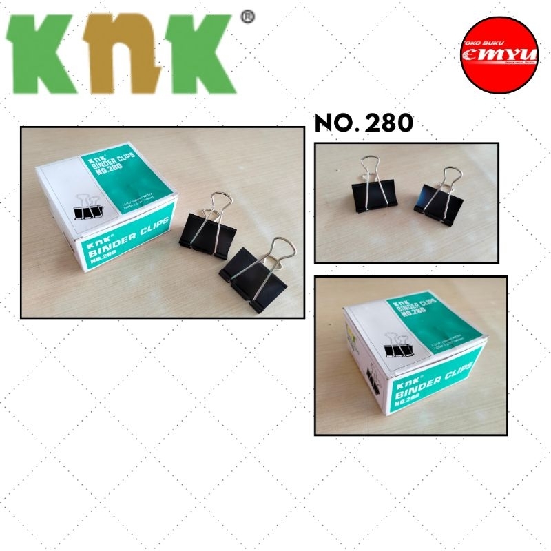 

KNK Binder Clip Penjepit Kertas No. 280 Isi 6pcs