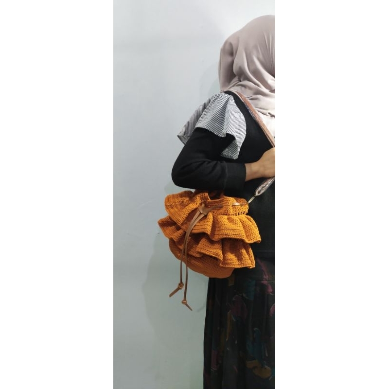 ruffle bag crochet/tas rajut