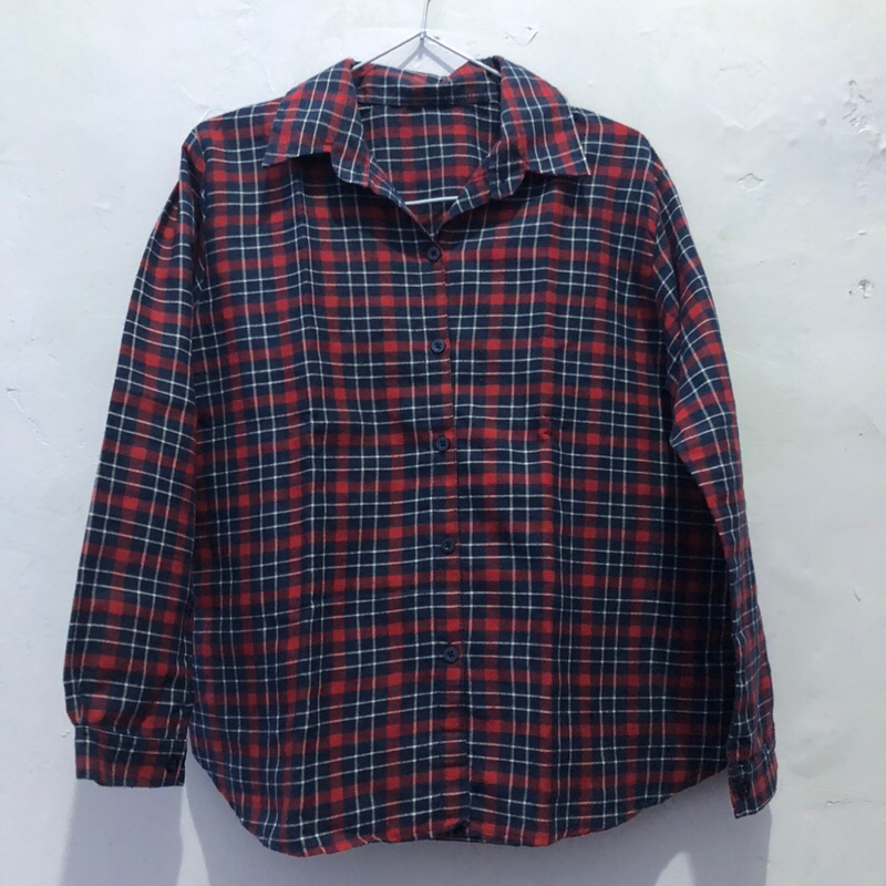 Preloved Kemeja Flanel - Kemeja Flanel Atasan Wanita