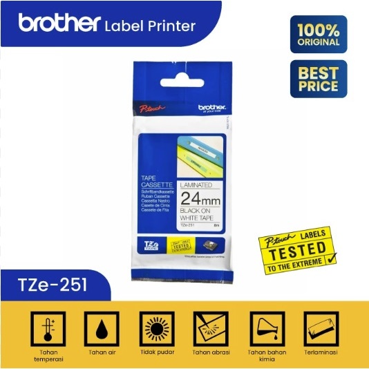 

Brother TZe-251 24mm Black on white/Brother P-Touch Printer Label Tape