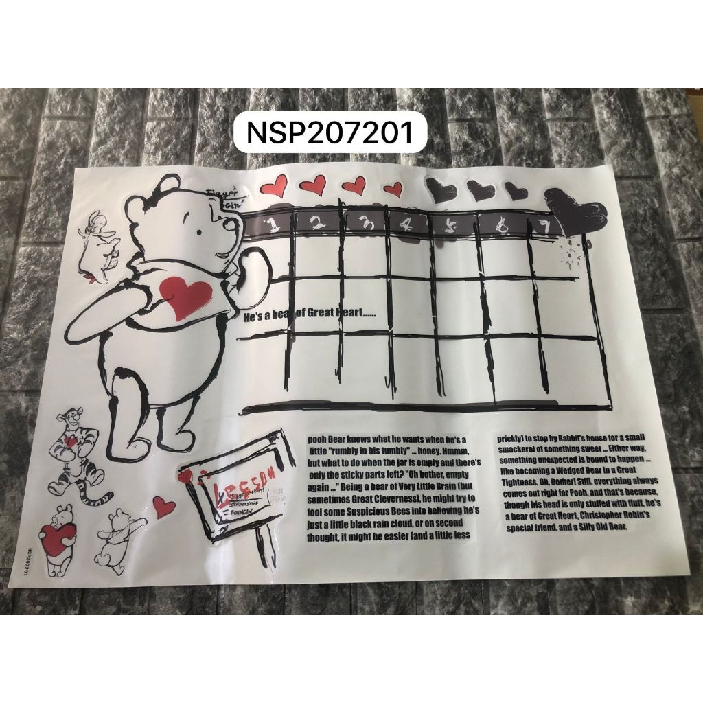 WALLSTIKER DINDING ANAK MOTIF WINNIE THE POOH KARTUN ANAK