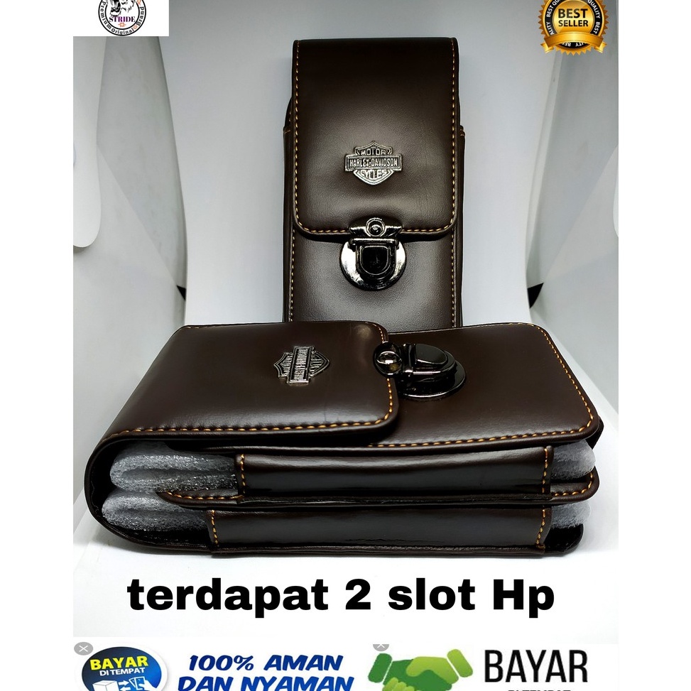 Bestseller Dompet Hp Pinggang Kulit Pria Ukuran 55 Dan 65 inchi  Sarung Hp Pinggang Pria Kulit Asli 