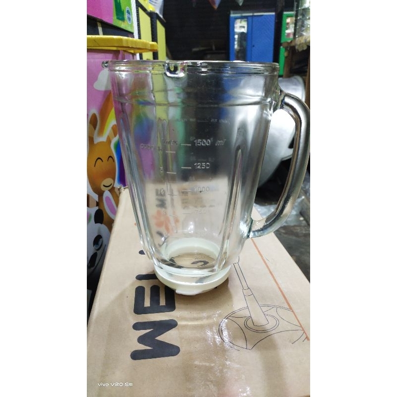 Gelas Blender Philip 2,5 liter bahan kaca sangat tebal d jamin 100%