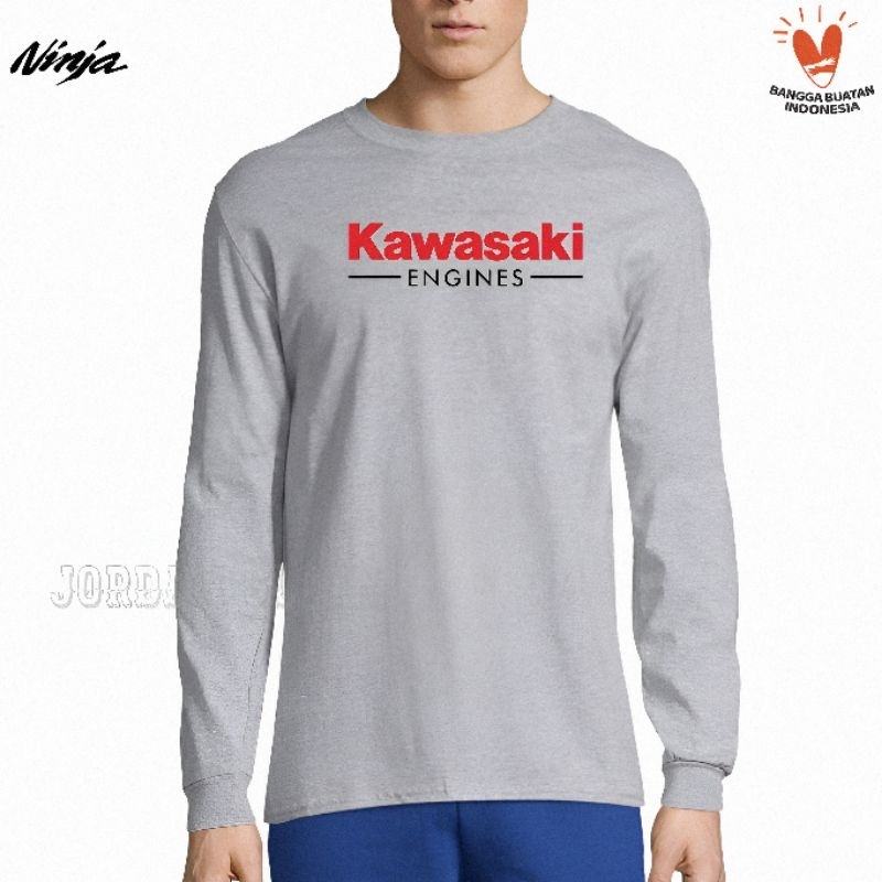 Tshirt Baju Kaos Lengan Panjang Kawasaki Engines