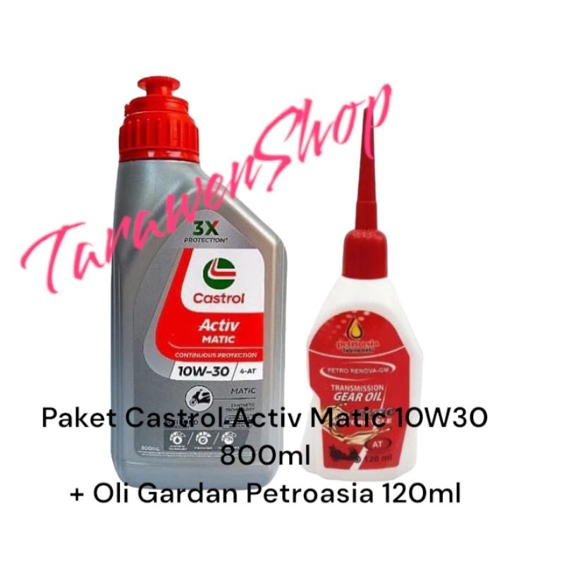 Paket Oli Motor Matic Castrol Activ Matic + Oli Gardan Original