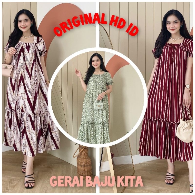 JULIA DRESS/DRESS HD ID/DASTER PANJANG HD ID/DRESS RUFFLE PANJANG/DASTER RAYON VISCOSE/DASTER SULTAN