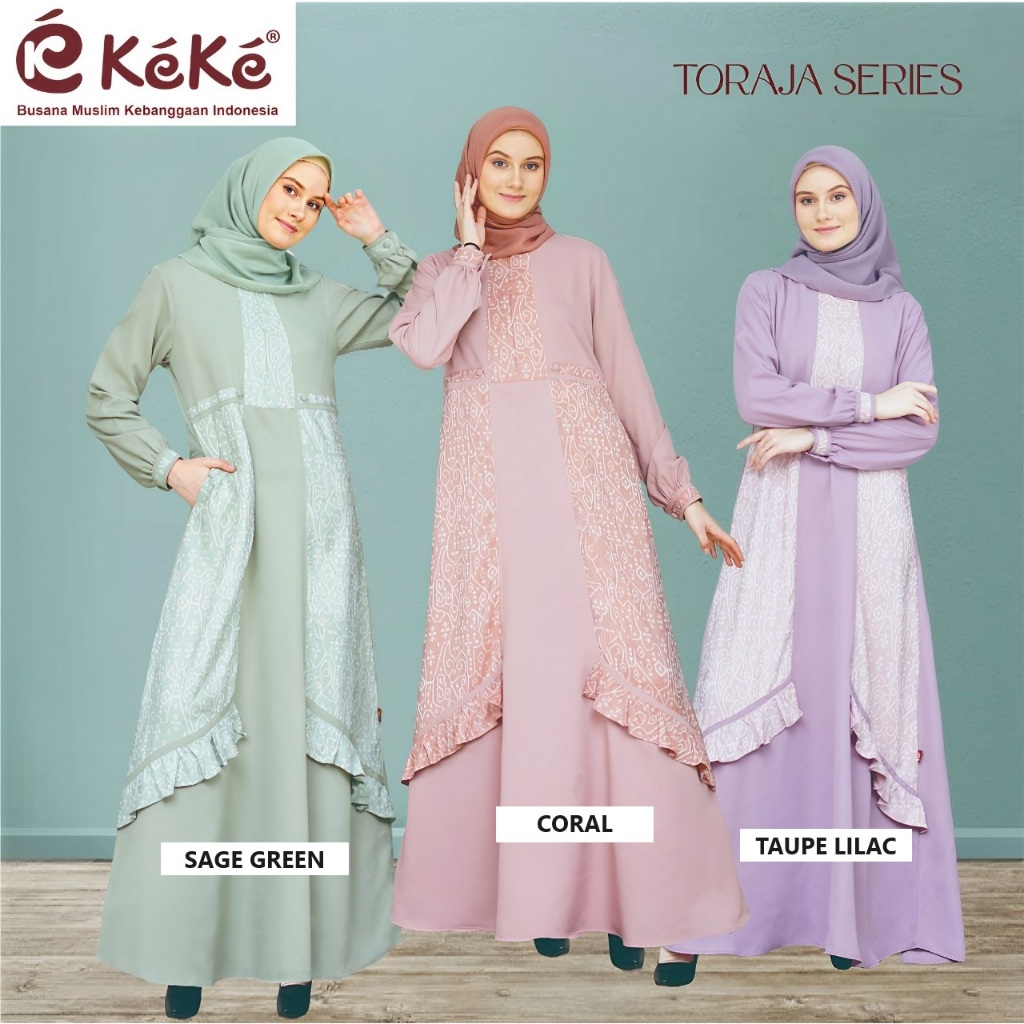 Gamis Dewasa Keke Jaquard Etnik Toraja Series | SALE READY STOCK Jaquard Etnik Toraja Series Keke | 