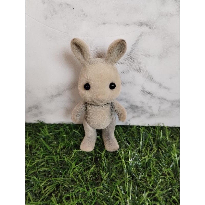 Sylvanian Families Babblebrook Grey Rabbit Brother / Sister Preloved