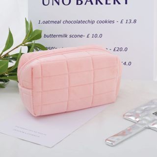 PINKY BLOSSOM Tas Make Up Kecil Dompet Make Up Dompet Kosmetik Tas Kosmetik Bulu Pouch Make Up Tempa