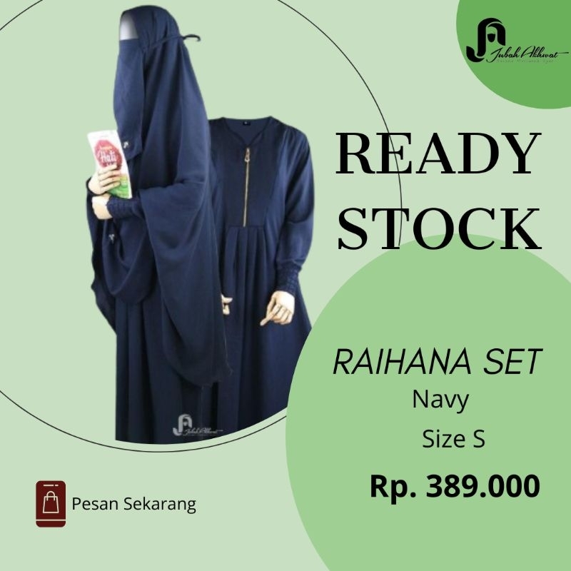 Gamis Set RAIHANA By Jubah Akhwat / Gamis Set Branded Ori