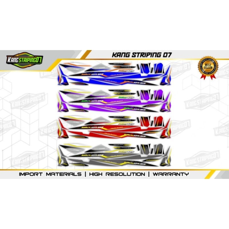 striping transparan yamaha xeon mio 125 mx 2012  mxi rr ego lc luvias