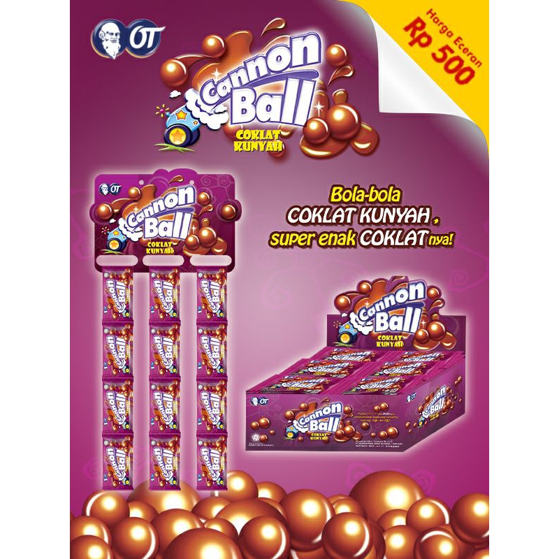 

Permen Coklat Cannon Ball 5.4g
