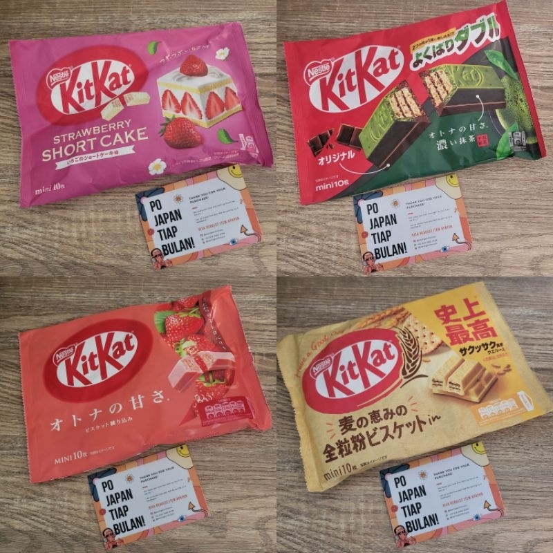 

[Original 100%] Kitkat Japan (Strawberry Shortcake, Chocolate Wafer Oat, Yokubari Double Matcha Oat, Strawberry)