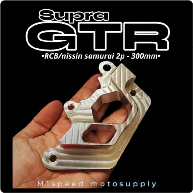 Bracket Breket Pangkon Kaliper Cakram Depan 2P 2 Piston Bottom Shock Supra GTR 150 Ori - Original CN
