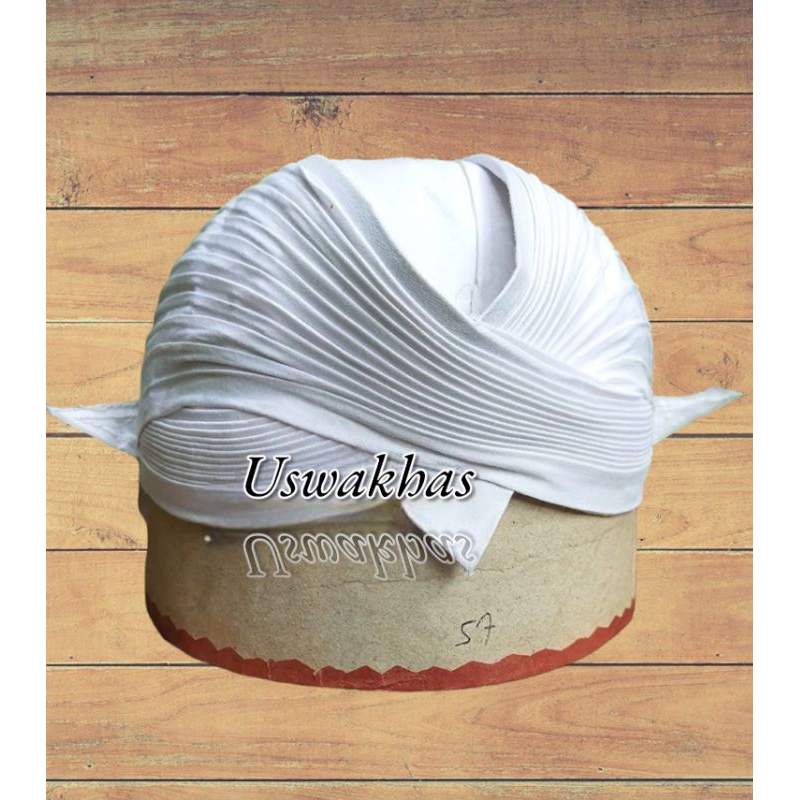 Blangkon Sunan Lipat Putih Dewasa