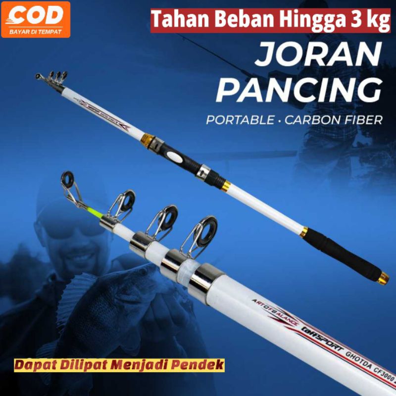 Joran Pancing Lentur Dan Kuat / Joran Pancing Antena Portable Carbon Fiber - CF3000