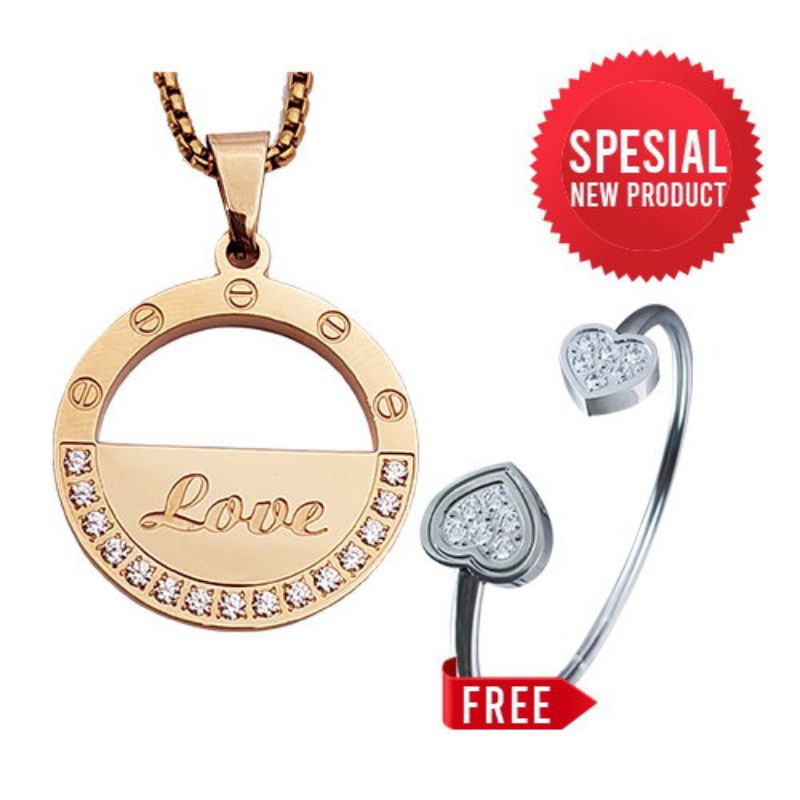 Limited edition | Promo KKL Circle diamond rose gold free KKL love bracelet