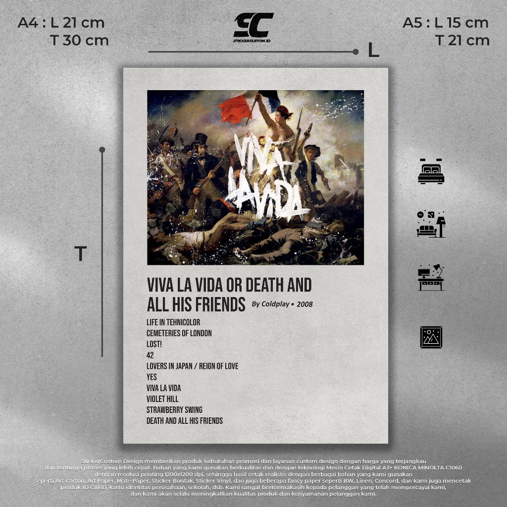 POSTER BAND COLDPLAY ALBUM VIVA LA VIDA
