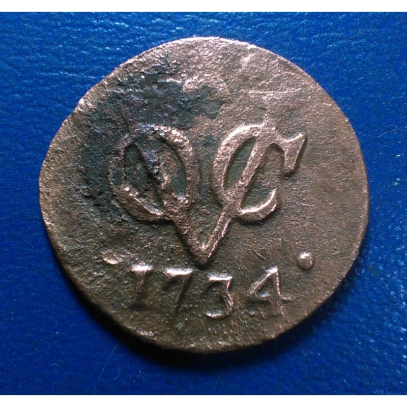 Koin VOC 1 Duit Zeelandia 1734 f